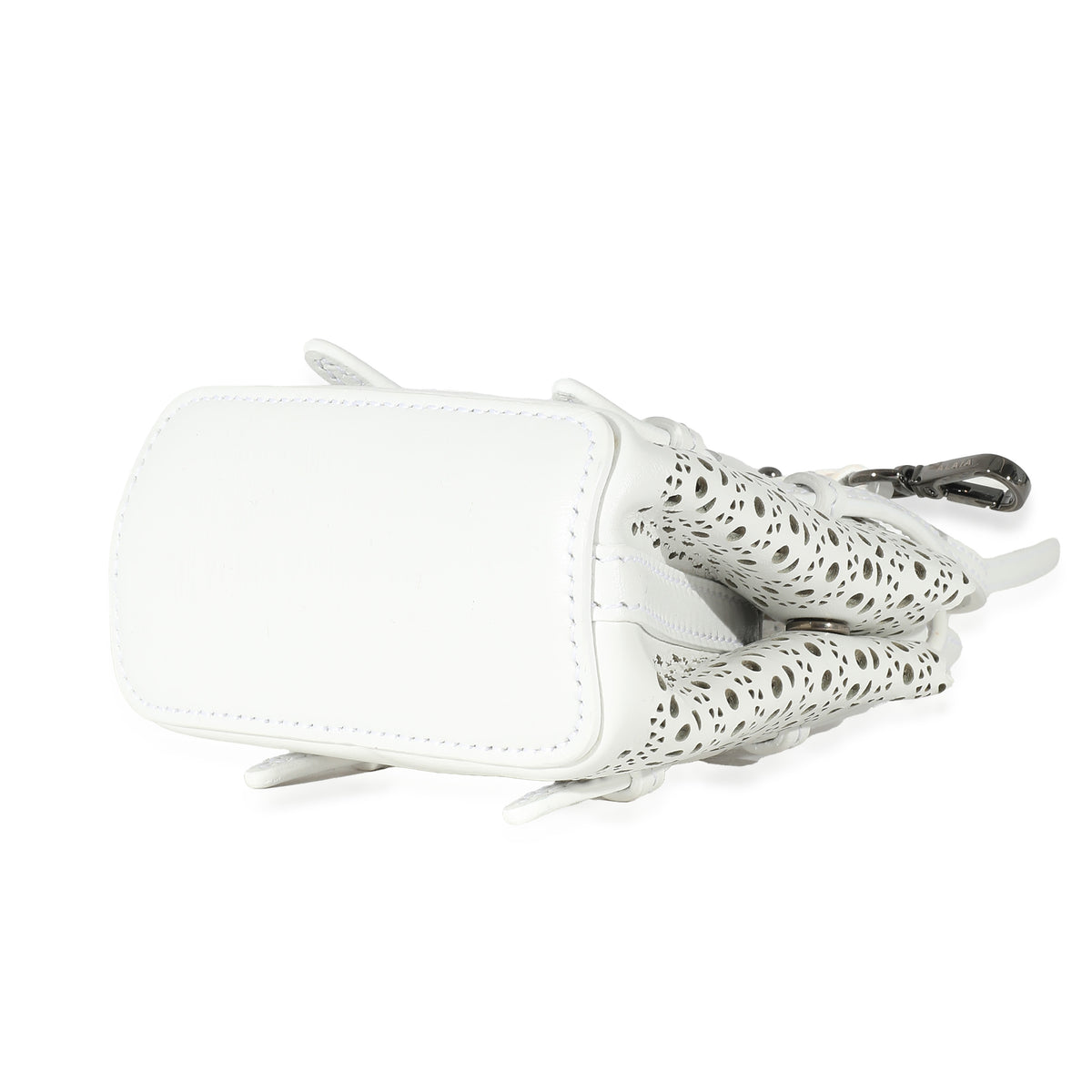 Alaia Blanc Optique Calfskin Mini Mina Bag