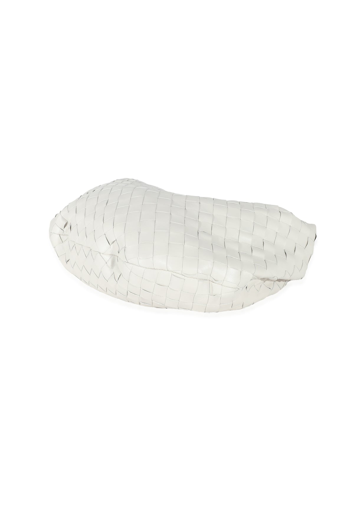 Bottega Veneta White Intrecciato Lambskin Teen Jodie