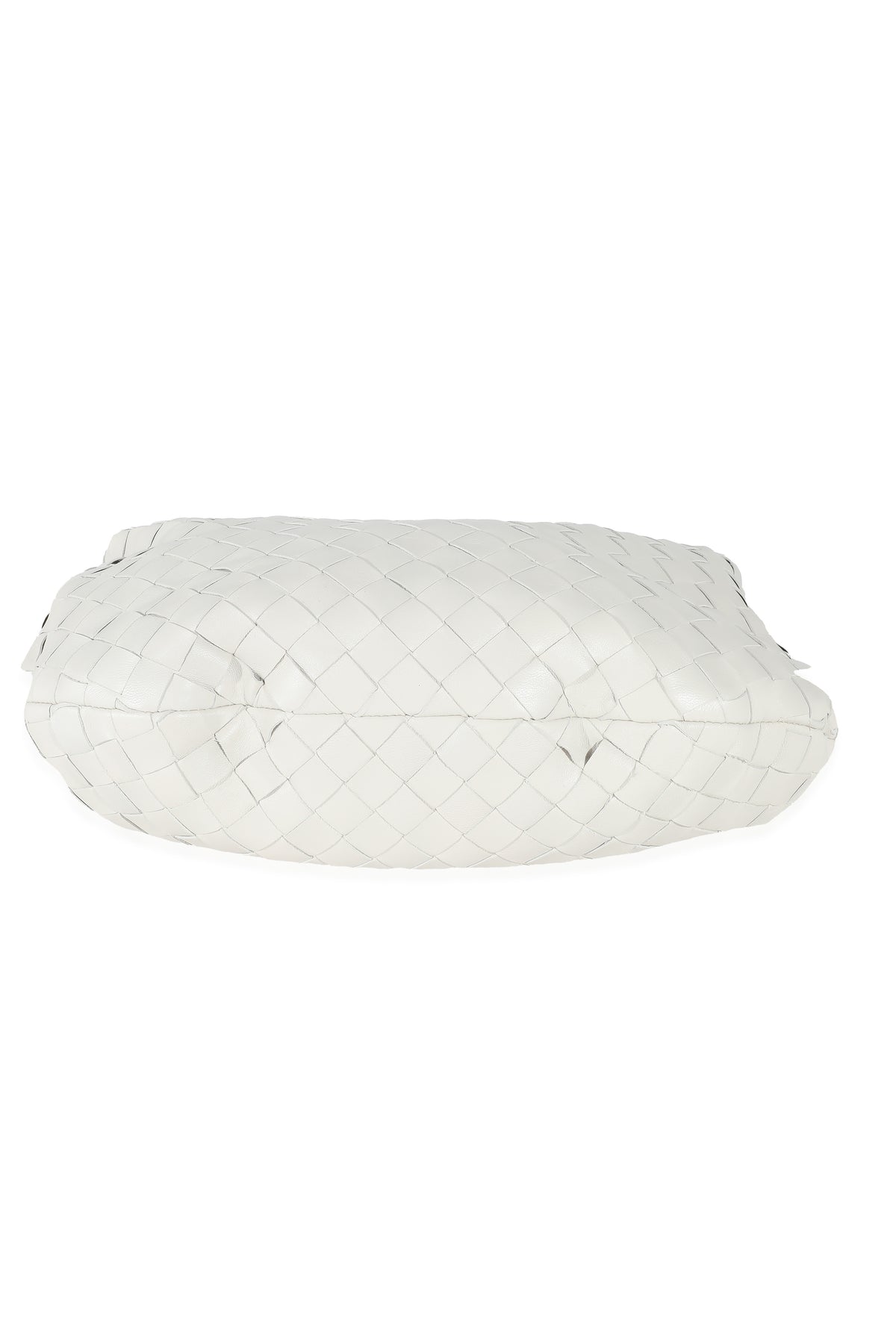 Bottega Veneta White Intrecciato Lambskin Teen Jodie