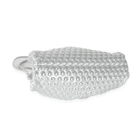 Bottega Veneta Silver Metallic Bubble Wrap Leather The Mini Pouch