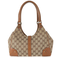 Gucci Beige GG Canvas Nailhead Jackie Bardot