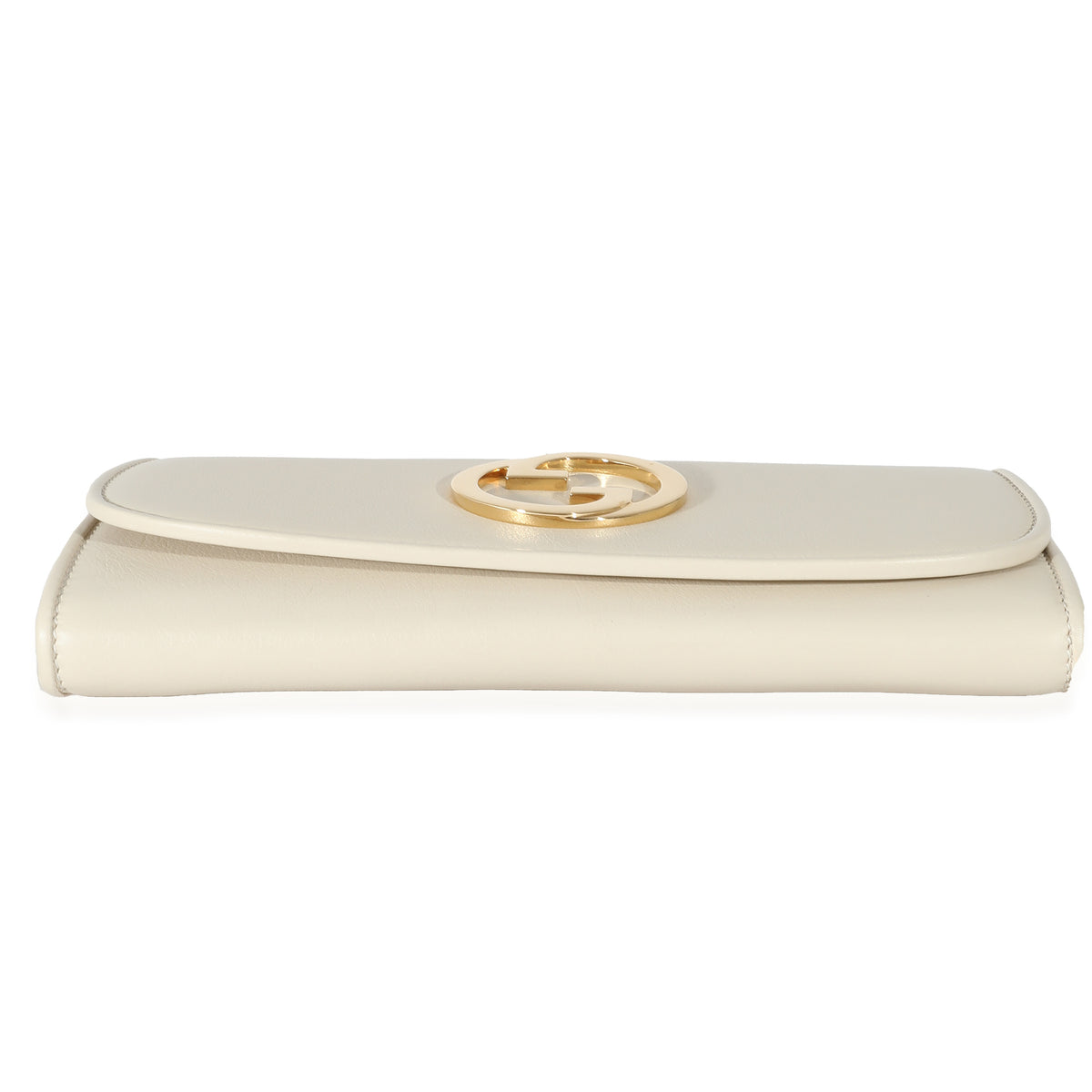 Gucci White Leather Blondie Continental Chain Wallet