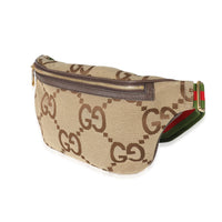 Gucci Camel Ebony Canvas Jumbo GG Belt Bag