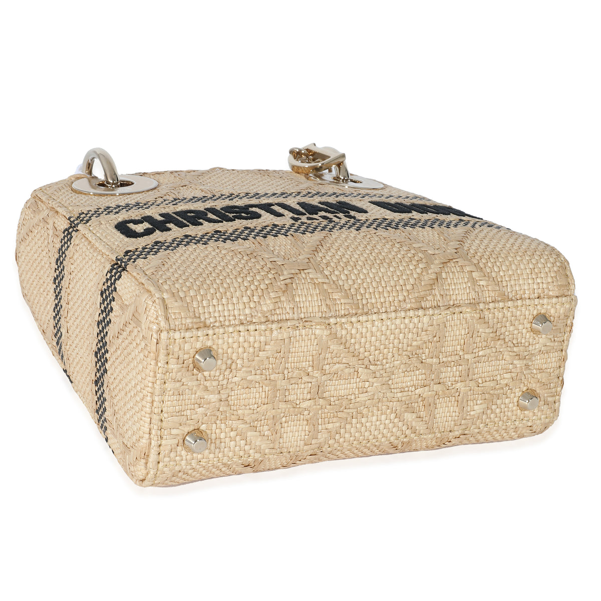 Christian Dior Natural Cannage Raffia Mini Lady D-Lite 