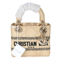 Christian Dior Natural Cannage Raffia Mini Lady D-Lite 