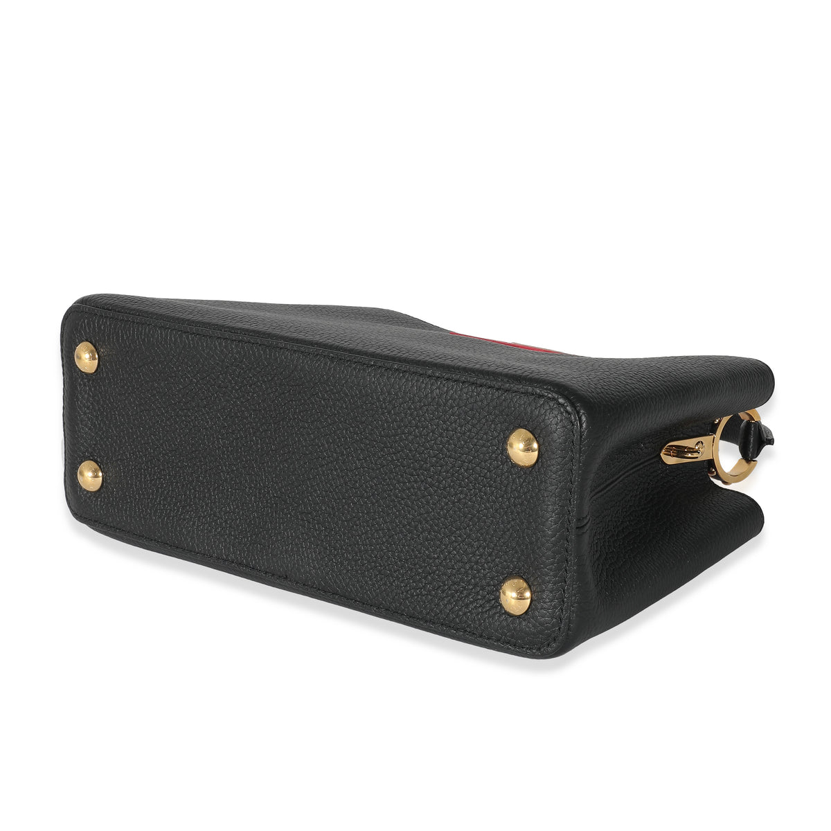 Louis Vuitton Black Rose Berlingot Taurillon Leather Capucines MM