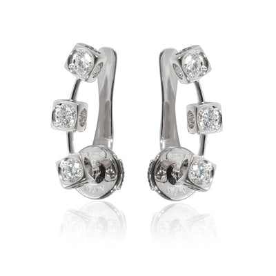 Dinh Van Le Cube Diamant Ear Climber Earring in 18k White Gold 0.6 CTW