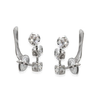 Dinh Van Le Cube Diamant Ear Climber Earring in 18k White Gold 0.6 CTW