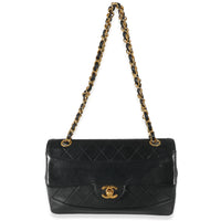 Chanel 24K Black Quilted Lambskin Medium Flap Bag