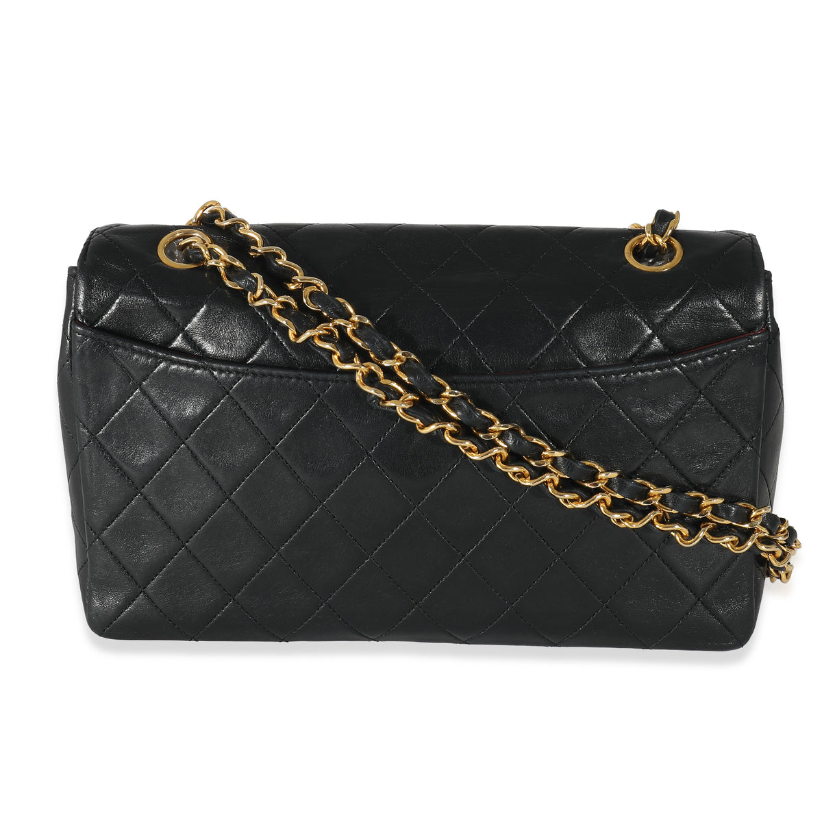 Chanel 24K Black Quilted Lambskin Medium Flap Bag