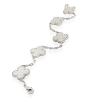 Van Cleef & Arpels Alahmbra Mother Of Pearl Bracelet in 18k White Gold