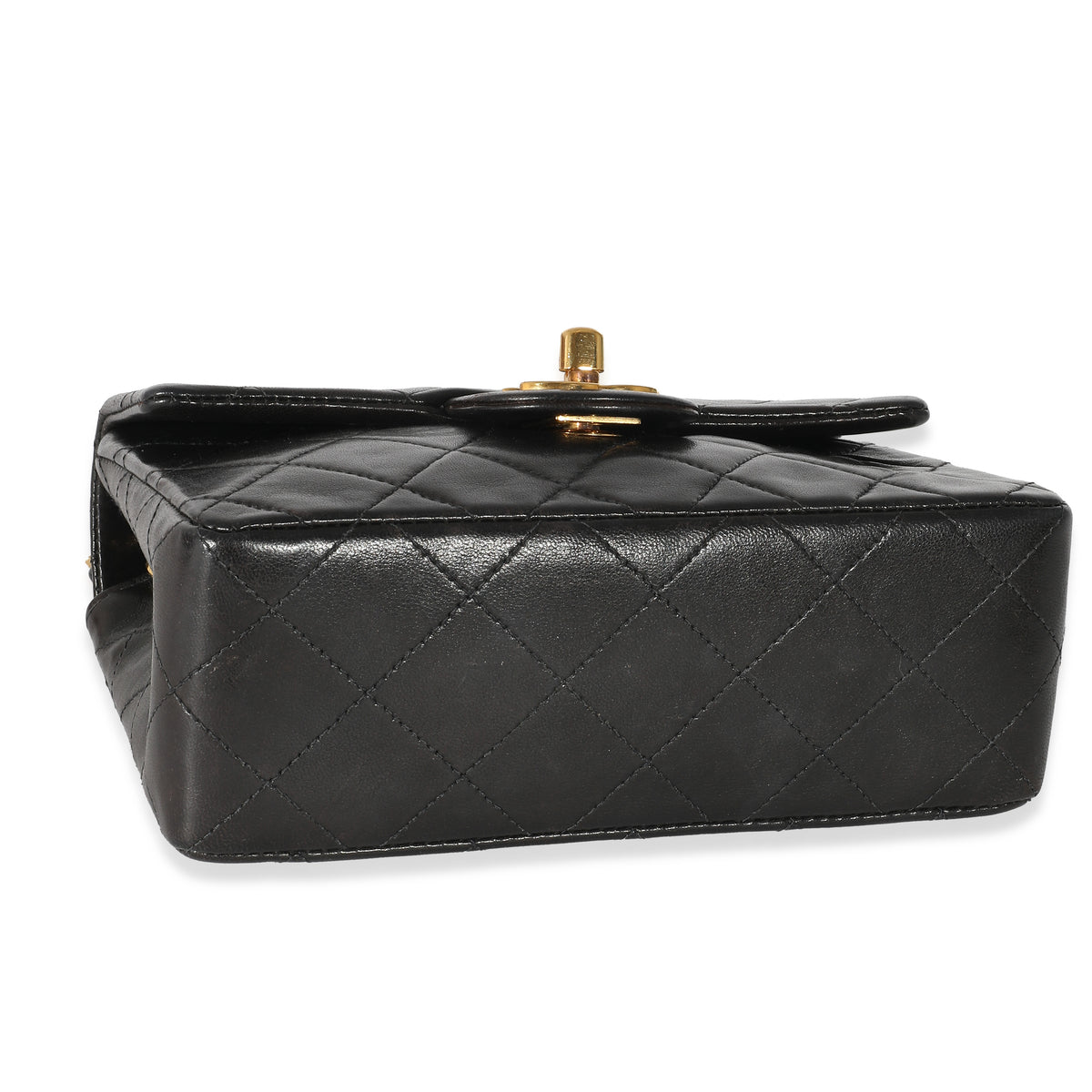 Chanel 24K Black Quilted Lambskin Mini Square Flap Bag