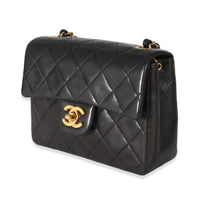 Chanel 24K Black Quilted Lambskin Mini Square Flap Bag