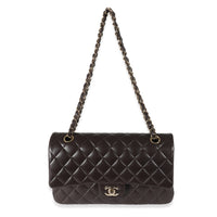Chanel Brown Quilted Lambskin Classic Medium Double Flap Bag