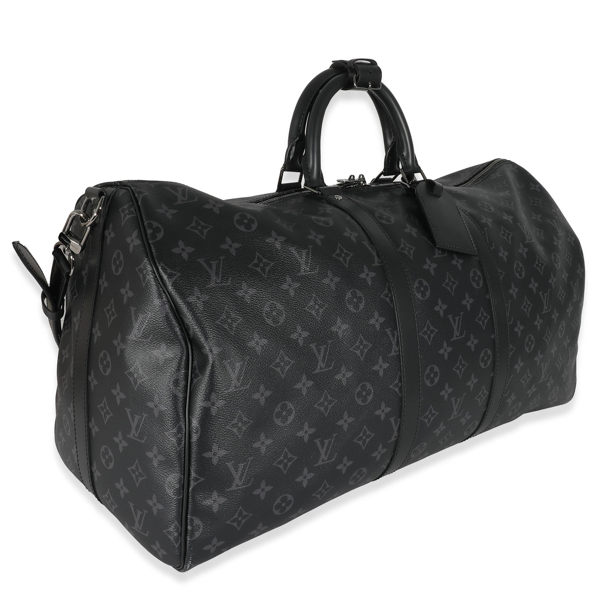 Louis Vuitton Monogram Eclipse Canvas Keepall Bandouliere 55