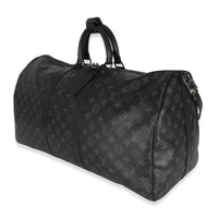 Louis Vuitton Monogram Eclipse Canvas Keepall Bandouliere 55