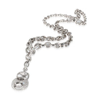 Gucci Horsebit Marina Necklace in 18k White Gold 3.33 CTW