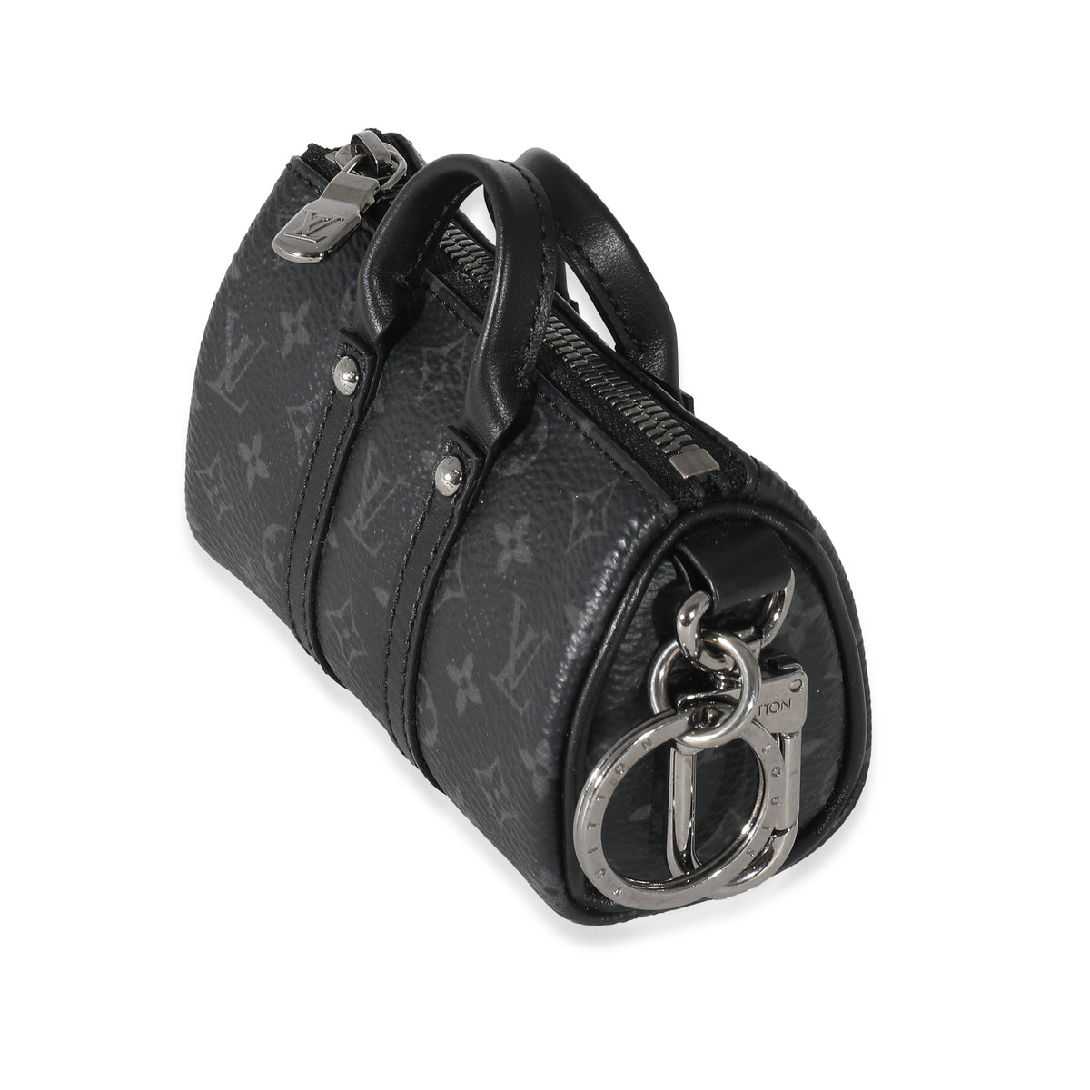 Louis Vuitton Monogram Eclipse Canvas Mini Keepall Bag Charm & Key