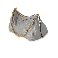 Gucci Grey Leather GG Matelasse Shoulder Bag