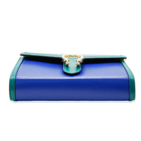 Gucci Green & Blue Textured Calfskin Dionysus Chain Wallet