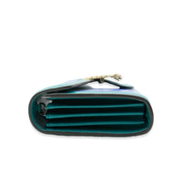 Gucci Green & Blue Textured Calfskin Dionysus Chain Wallet