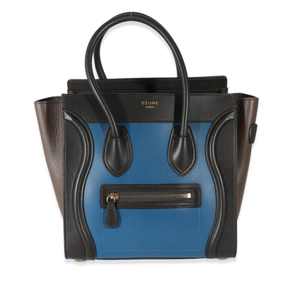 Celine Tri-Color Calfskin Micro Luggage Tote