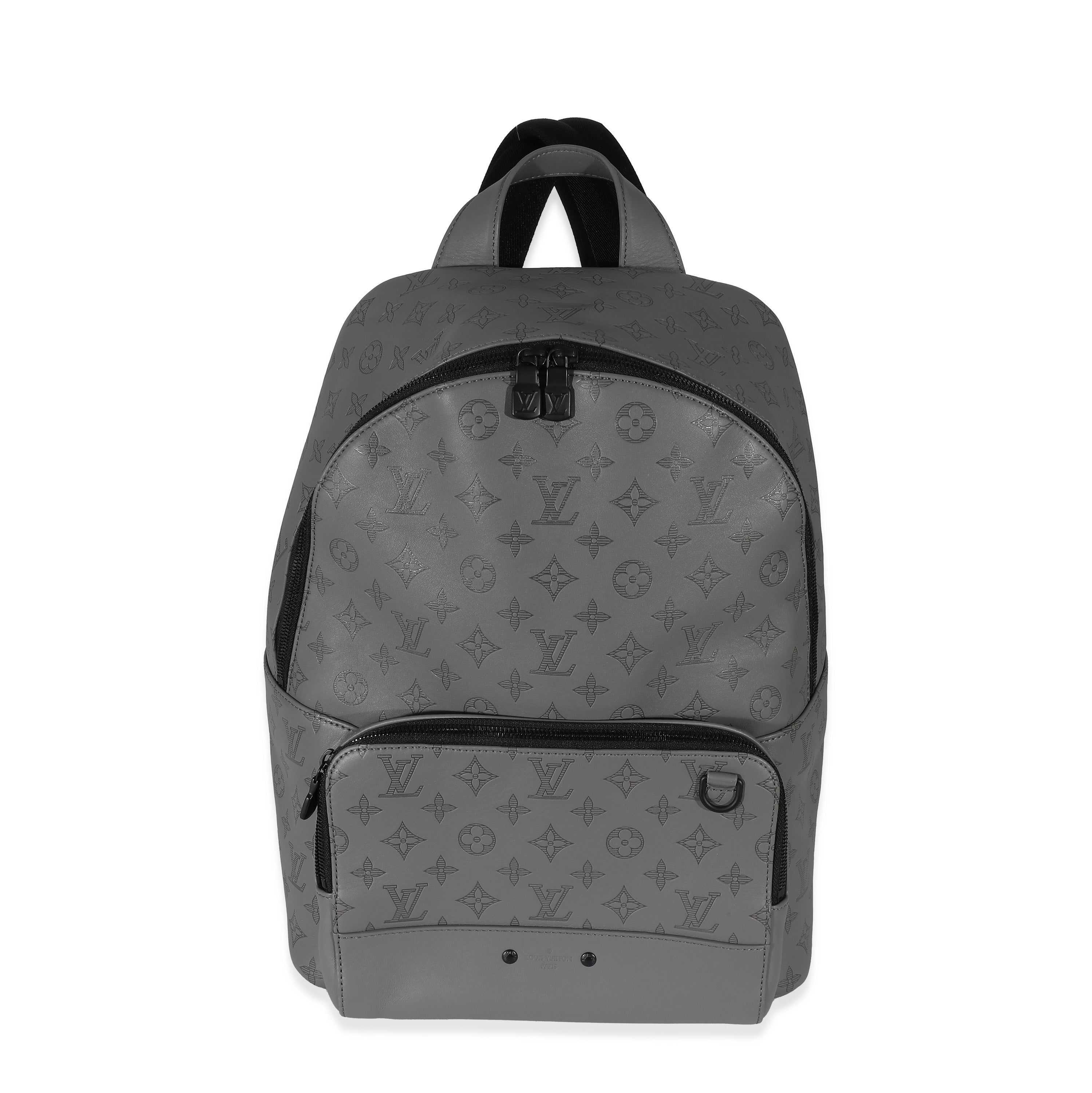 fragment louis vuitton backpack Louis Vuitton Anthracite Grey Monogram Shadow Racer Backpack | myGemma