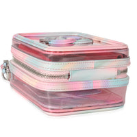 Chanel Pink Multicolor PVC Patent Filigree CC North South Vanity Case