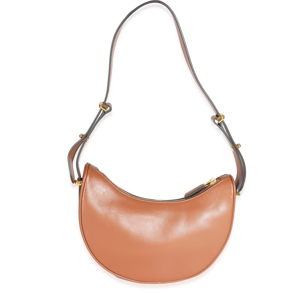 Prada Cognac Nappa Leather Arqué Shoulder Bag