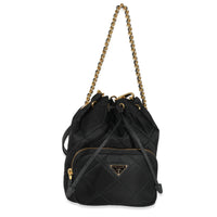 Prada Black Re-nylon Re-Edition 1995 Chaîne Bucket Shoulder Bag