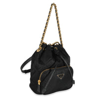 Prada Black Re-nylon Re-Edition 1995 Chaîne Bucket Shoulder Bag