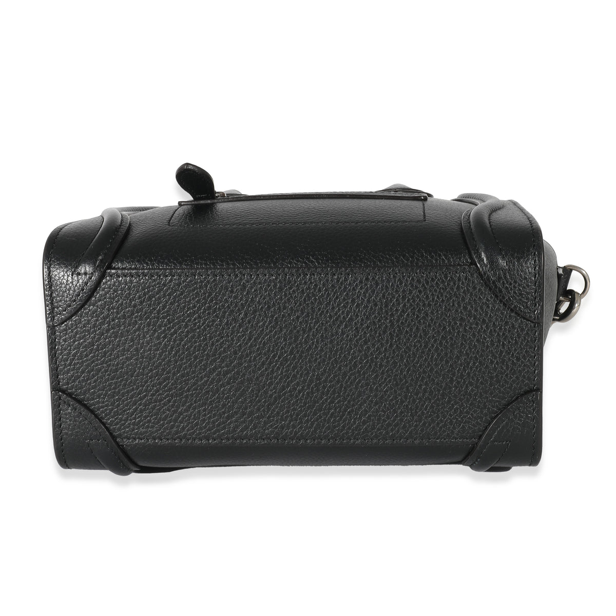 Celine Black Drummed Calfskin Nano Luggage