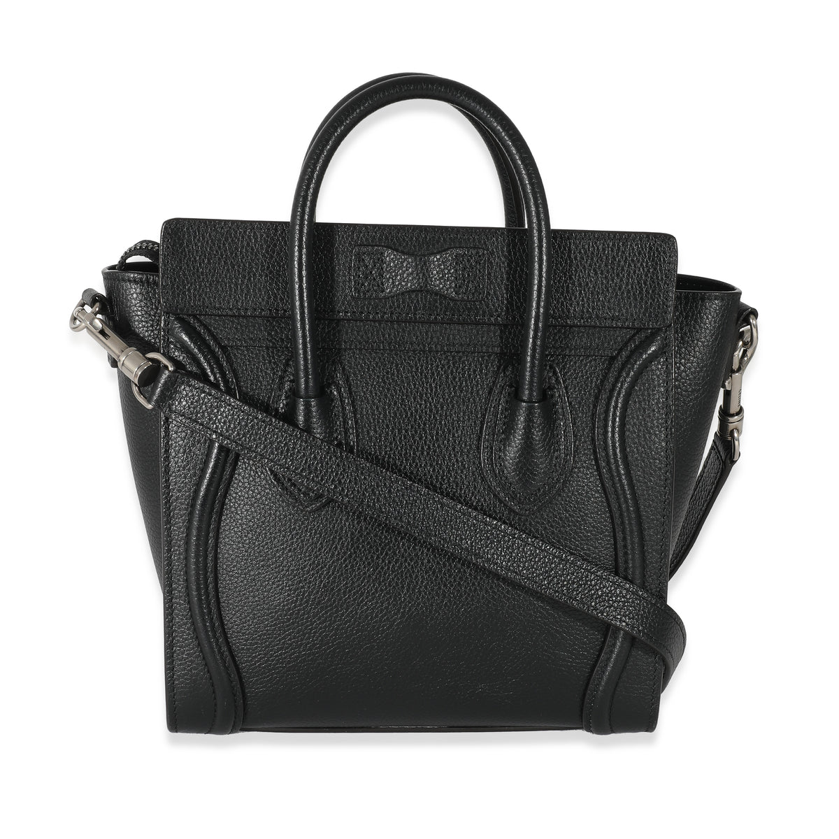 Celine nano luggage bag in drummed clearance calfskin