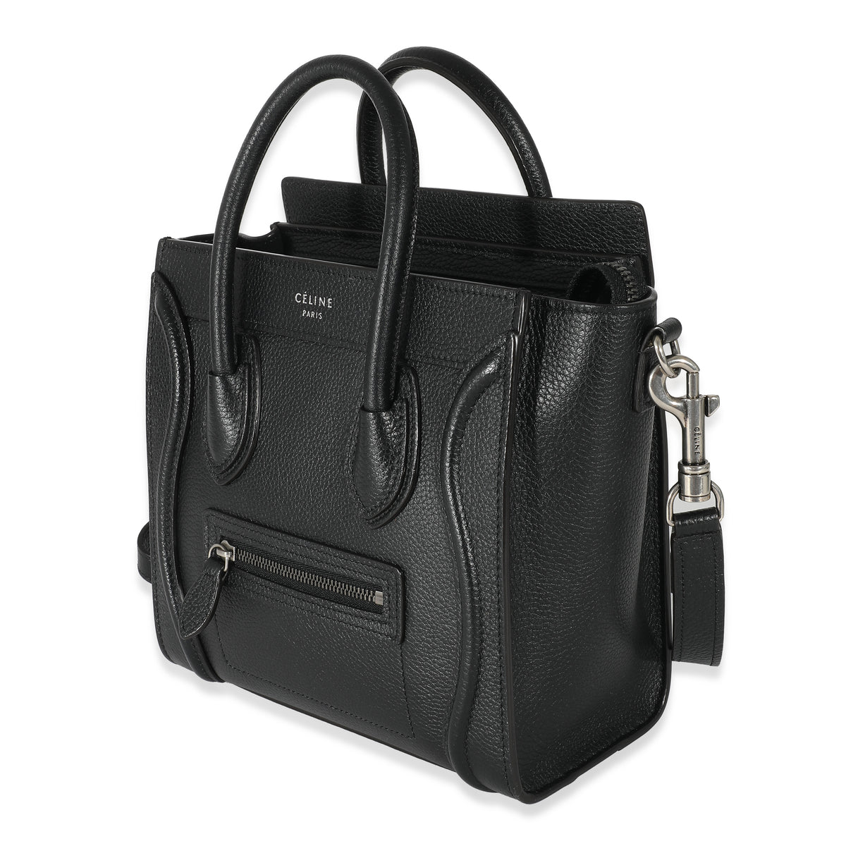 Celine drummed calfskin nano hotsell luggage black