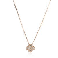 Van Cleef & Arpels Alhambra Diamond Pendant in 18K Rose Gold 0.48 CTW