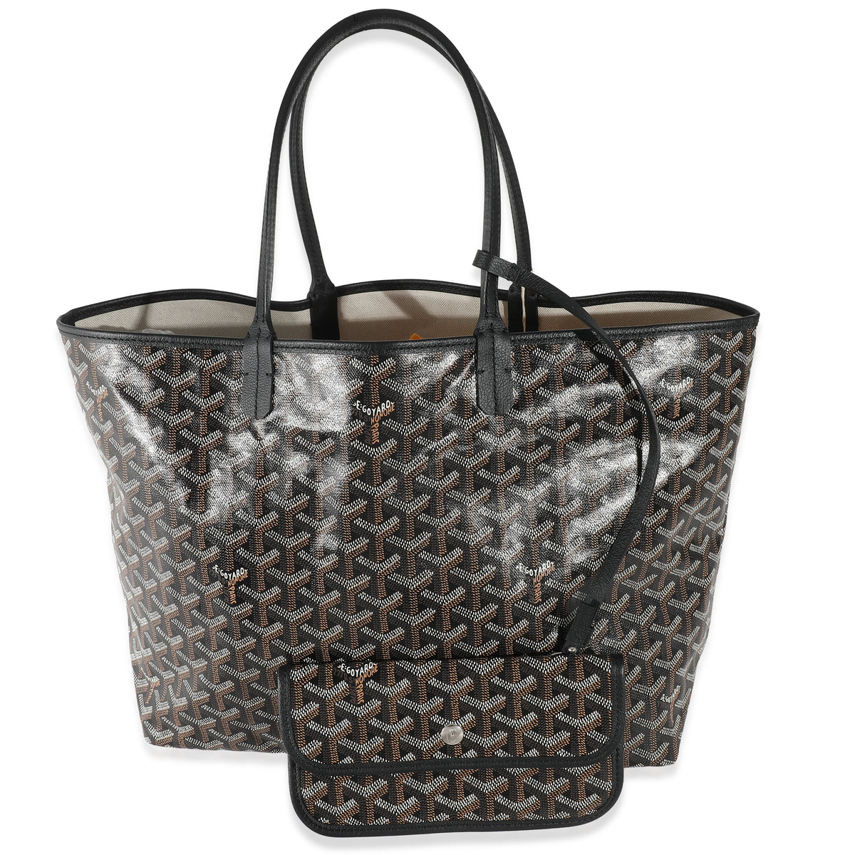 Goyard Black Goyardine Canvas Saint Louis PM