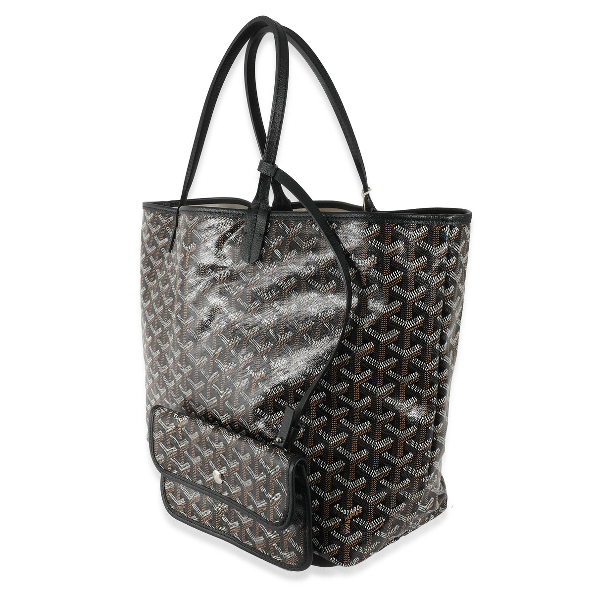 Goyard Black Goyardine Canvas Saint Louis PM