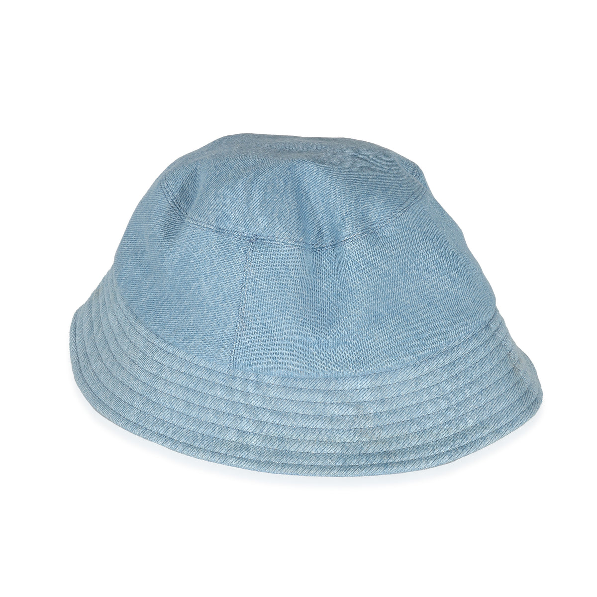 Chanel Blue Denim Sequin Logo Bucket Hat - Main Image