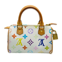 Louis Vuitton x Murakami White Monogram Multicolore Canvas Mini Sac HL Speedy