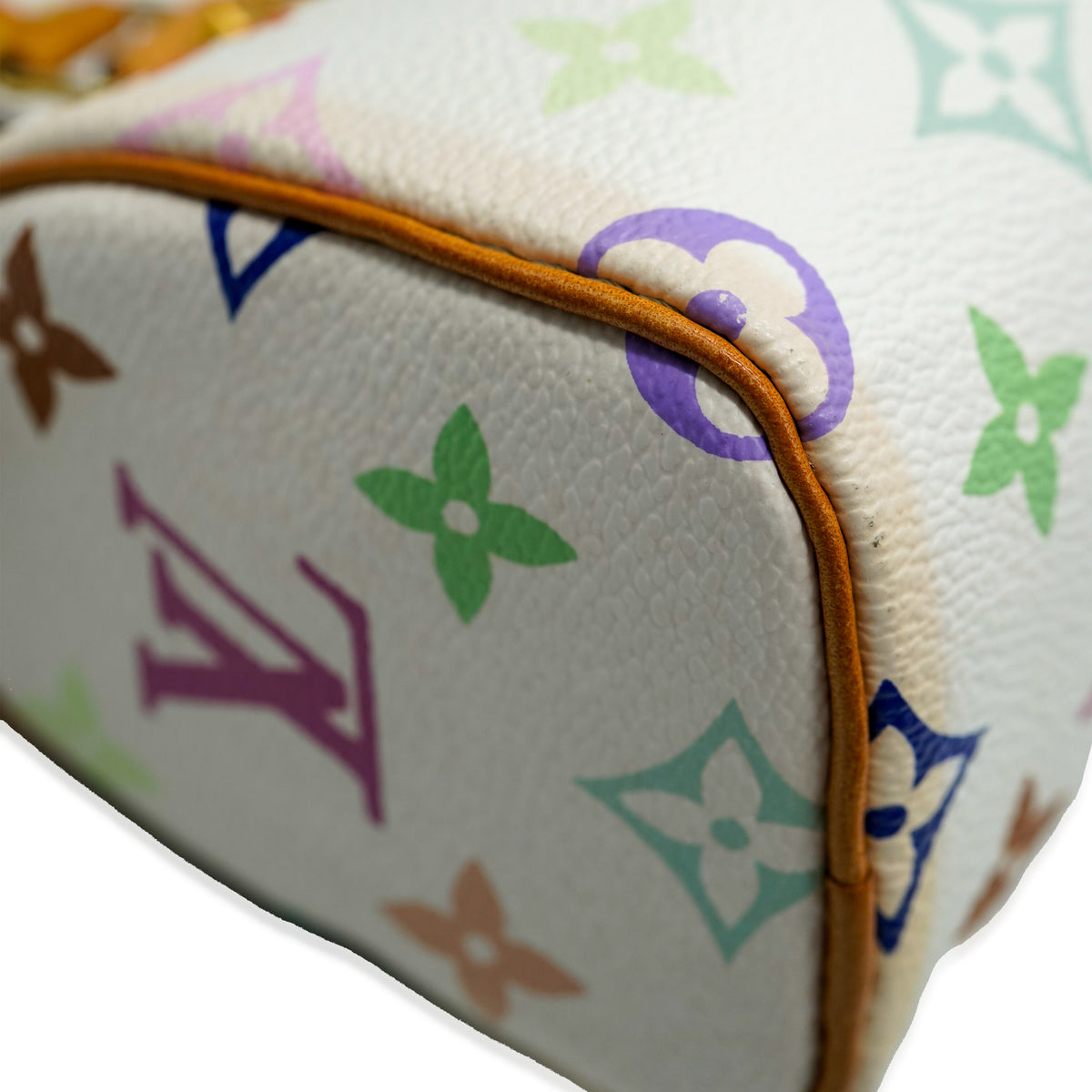 Louis Vuitton x Murakami White Monogram Multicolore Canvas Mini Sac HL Speedy