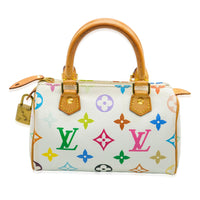 Louis Vuitton x Murakami White Monogram Multicolore Canvas Mini Sac HL Speedy