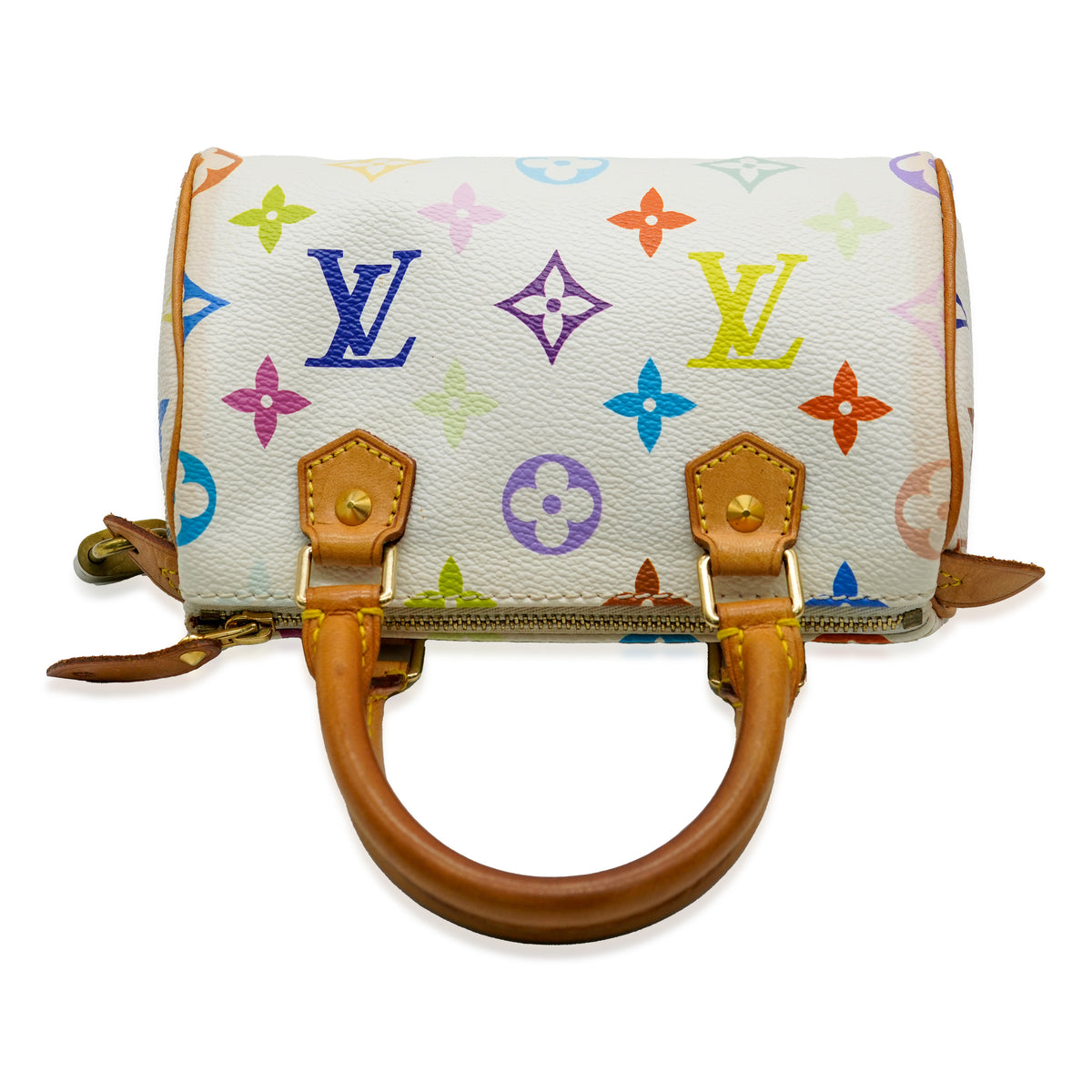 Louis Vuitton x Murakami White Monogram Multicolore Canvas Mini Sac HL Speedy