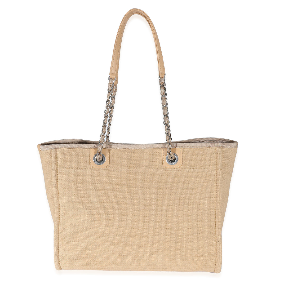 Chanel Beige Mixed Fibers Small Deauville Tote