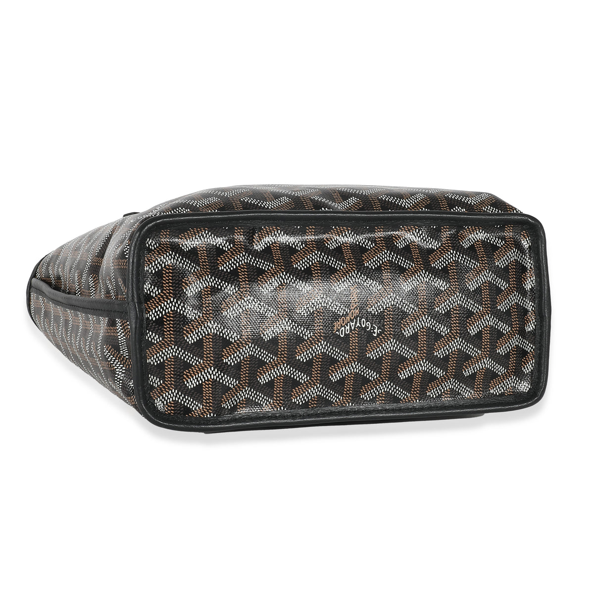 Goyard Black Goyardine Canvas Reversible Mini Anjou Tote