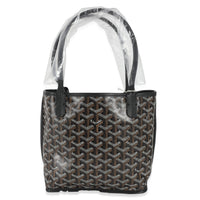 Goyard Black Goyardine Canvas Reversible Mini Anjou Tote