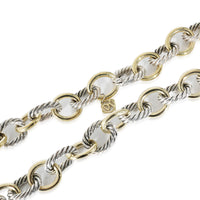 David Yurman Large Oval Link Necklace in 18K Yellow Gold/Sterling Silver