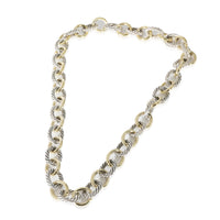 David Yurman Large Oval Link Necklace in 18K Yellow Gold/Sterling Silver