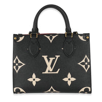 Louis Vuitton Black & Beige Bicolor Monogram Empreinte Onthego PM