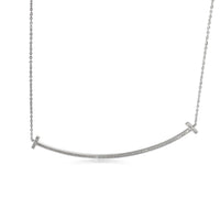 Tiffany & Co. Tiffany T Smile Diamond Necklace in 18k White Gold 0.19 CTW