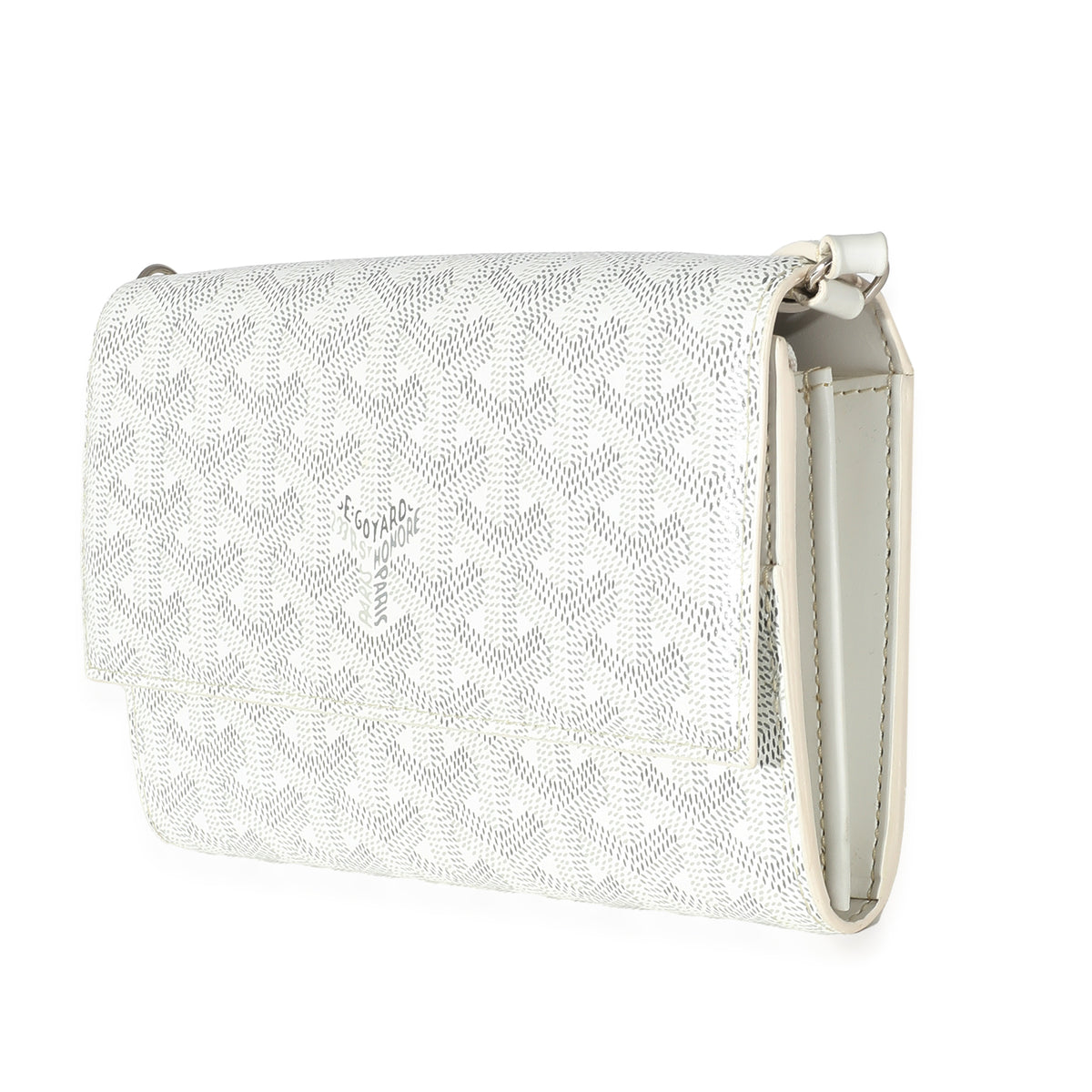 Goyard White Goyardine Canvas Varenne Continental Strap Wallet